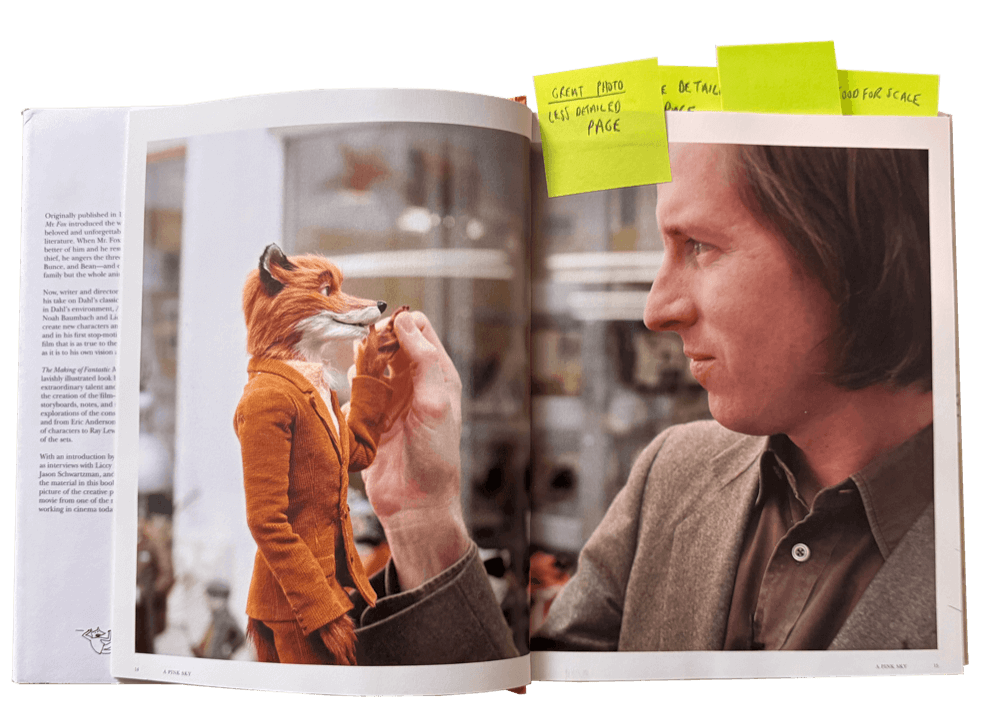Spread from The Making Of Fantastic Mr. Fox