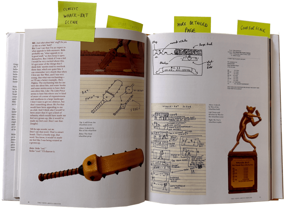 Spread from The Making Of Fantastic Mr. Fox