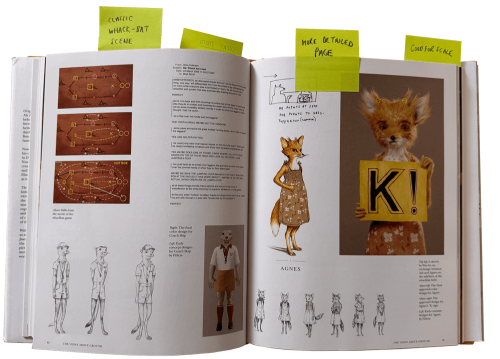 Spread from The Making Of Fantastic Mr. Fox