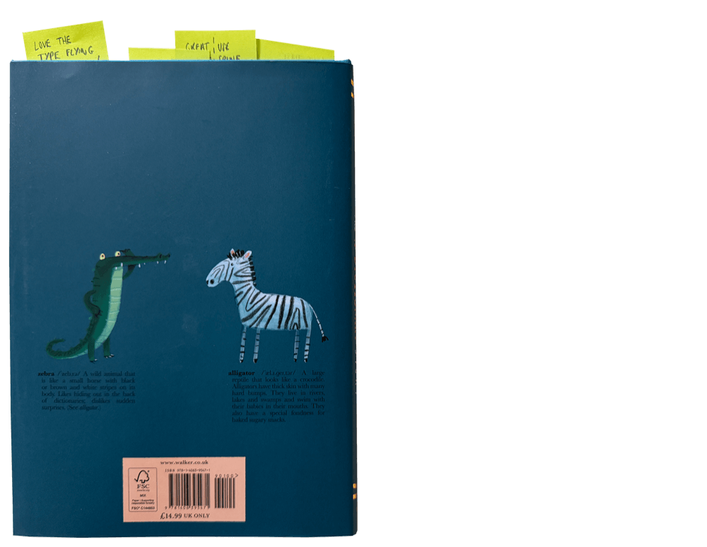 Back cover of The Dictionary Story