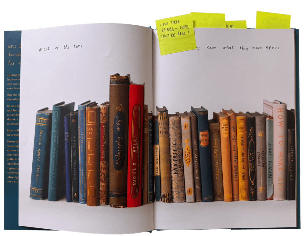 Spread from The Dictionary Story