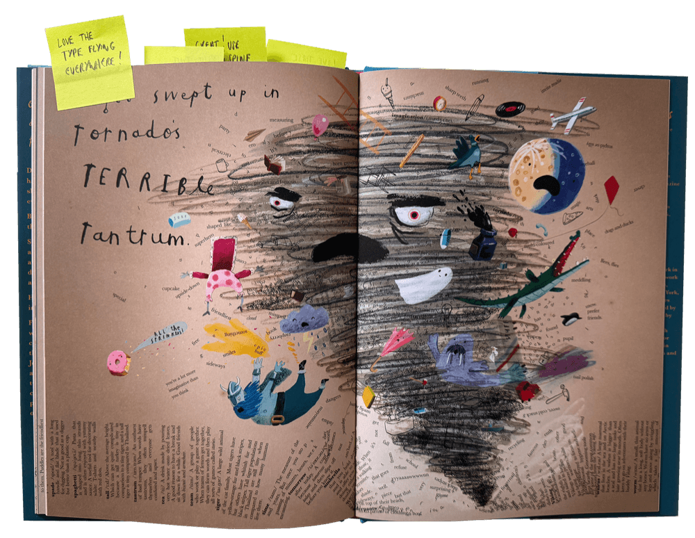 Spread from The Dictionary Story