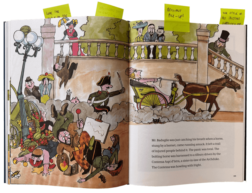 Spread from A Treasury of 8 Books